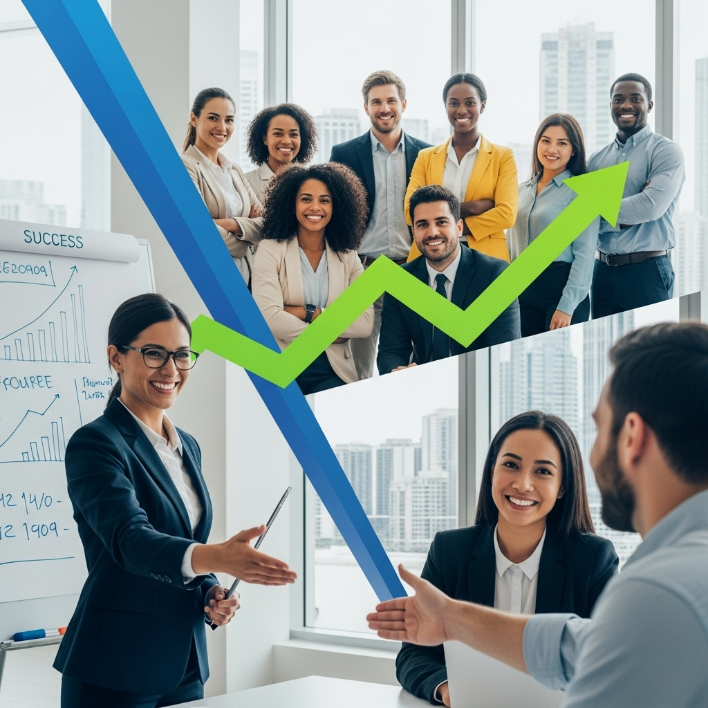 Career success celebration